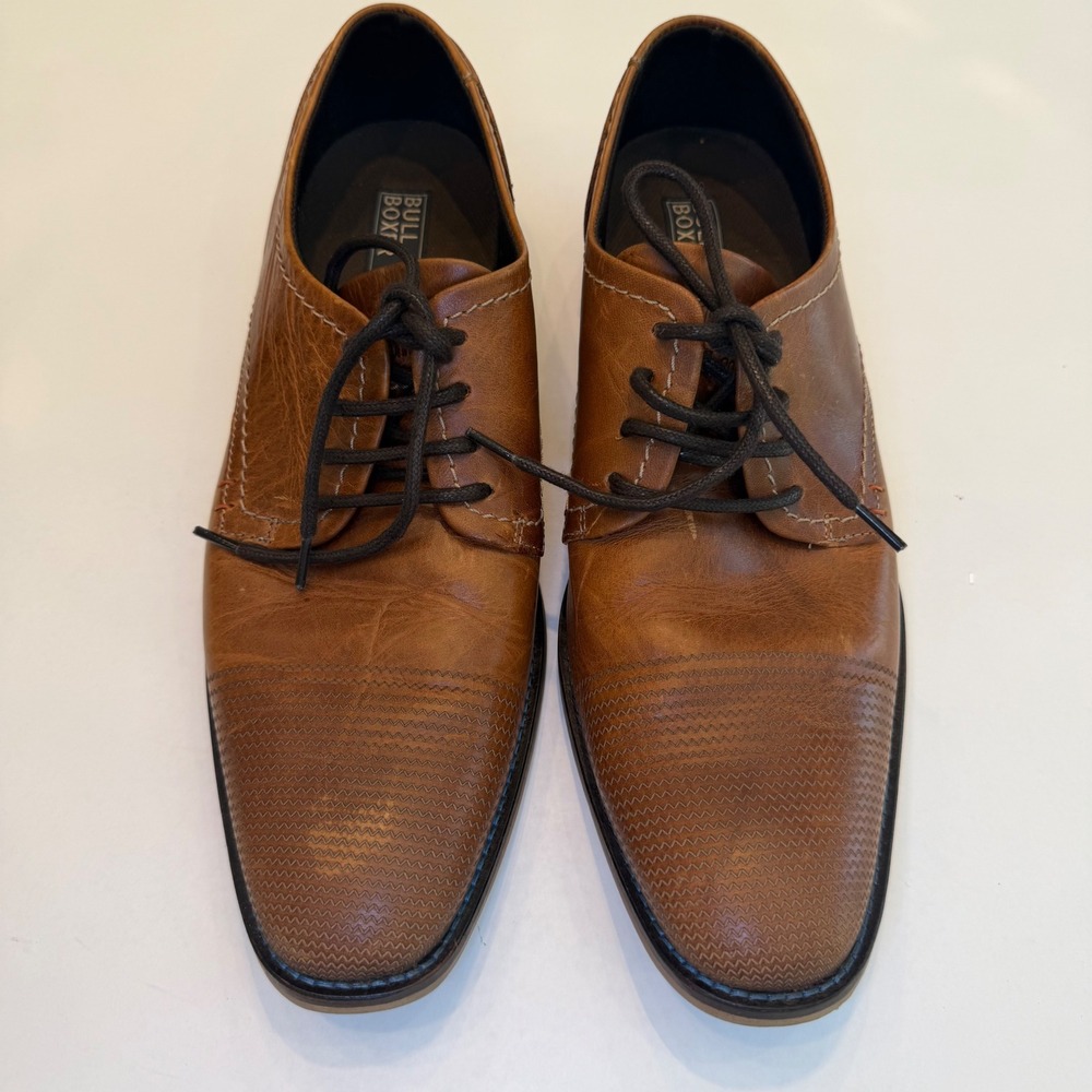 Bullboxer Schuyler Mens Cognac Brown Leather Cap Toe Oxford Shoes Size US 11